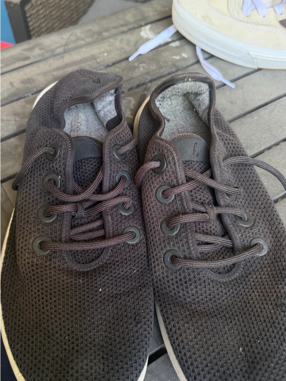 Men's ALLBIRDS  Black Knit Casual Sneakers